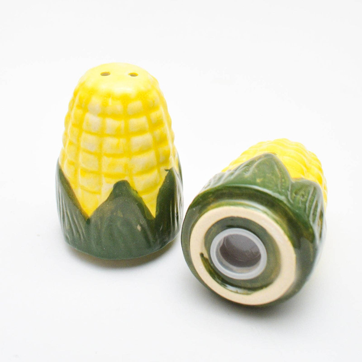 Golden Corn Salt & Pepper Shaker Set with Tray | 3 Inch
