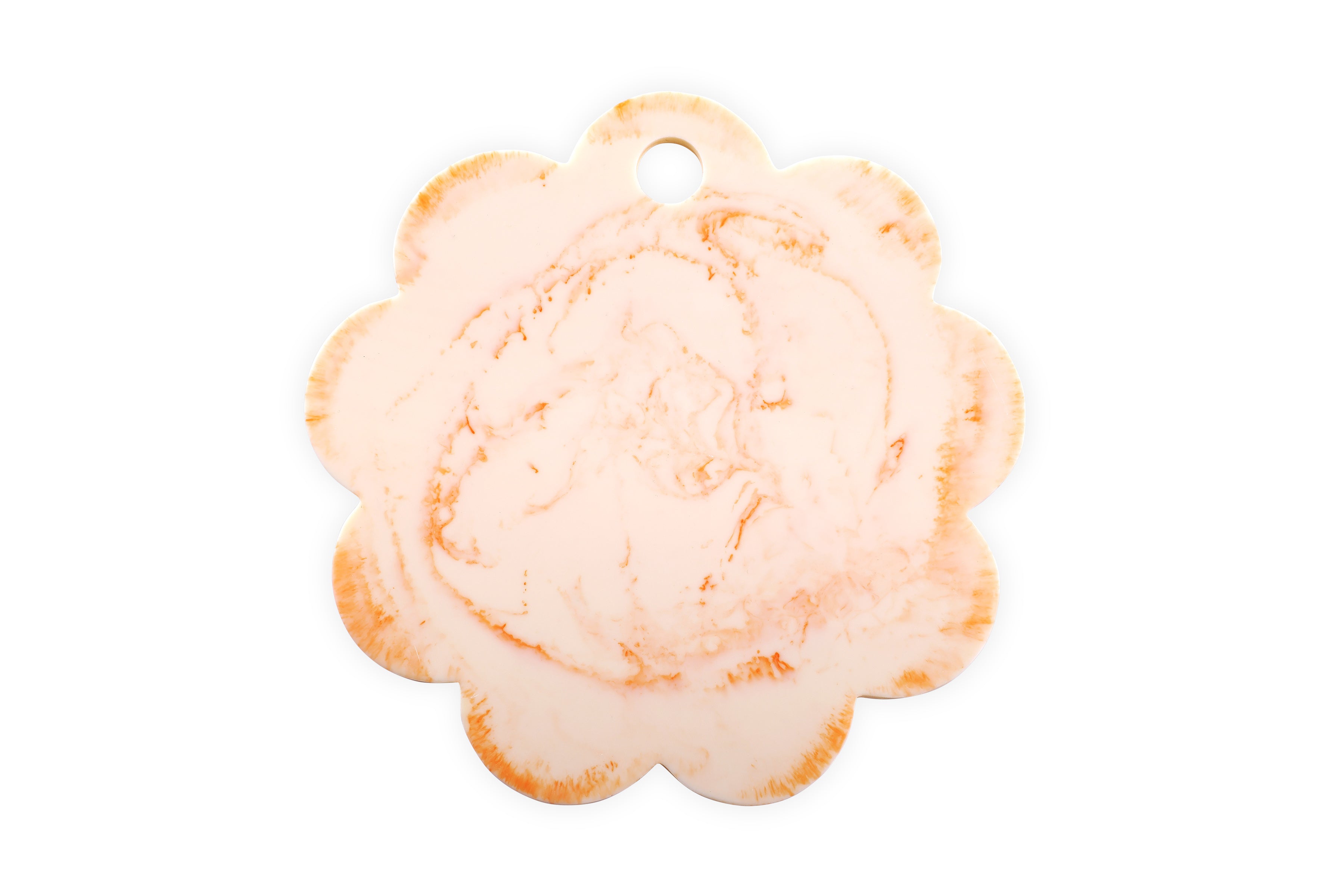 Scallop Resin Cheese Charcuterie Board, Pink - 9 Inches