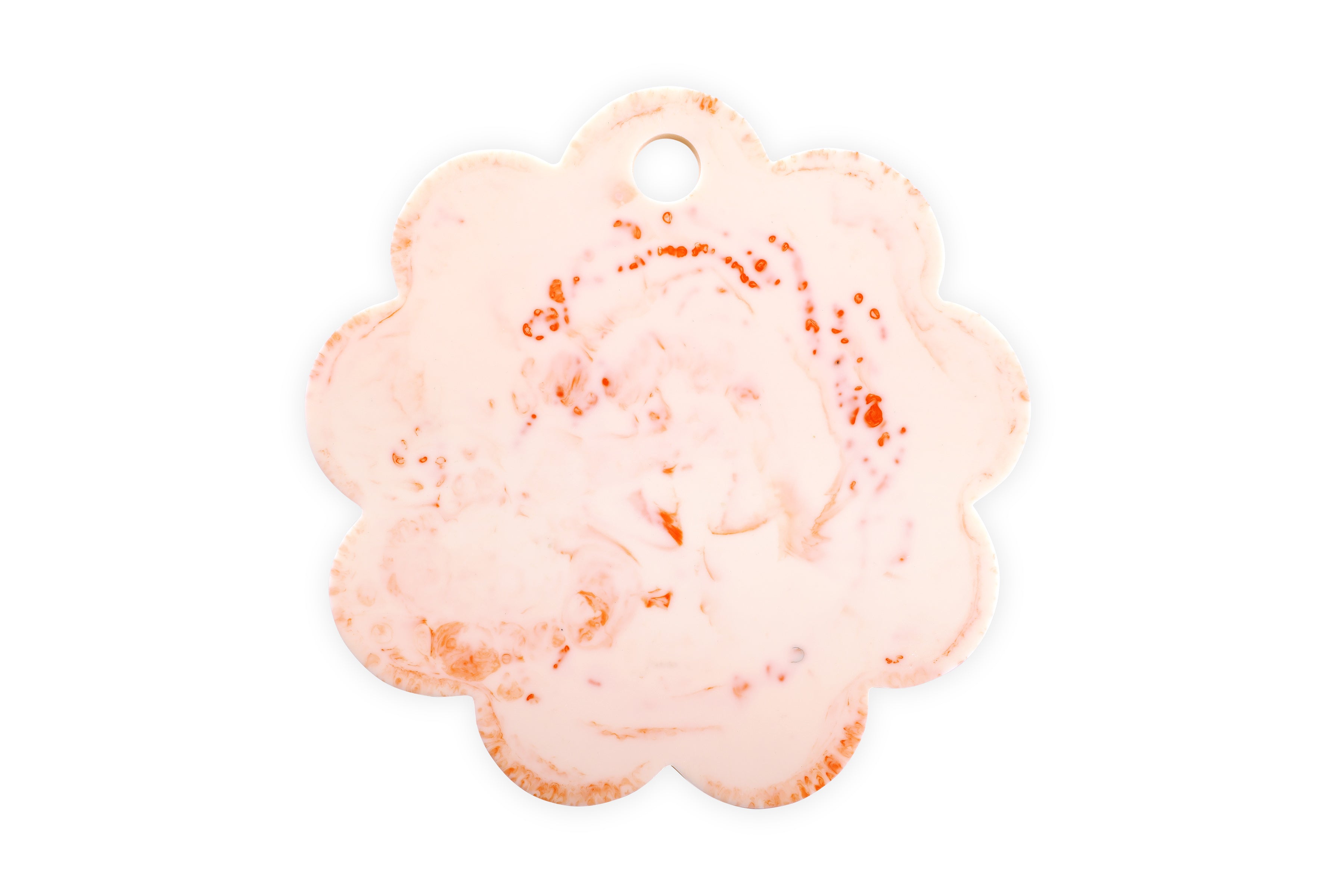 Scallop Resin Cheese Charcuterie Board, Pink - 9 Inches