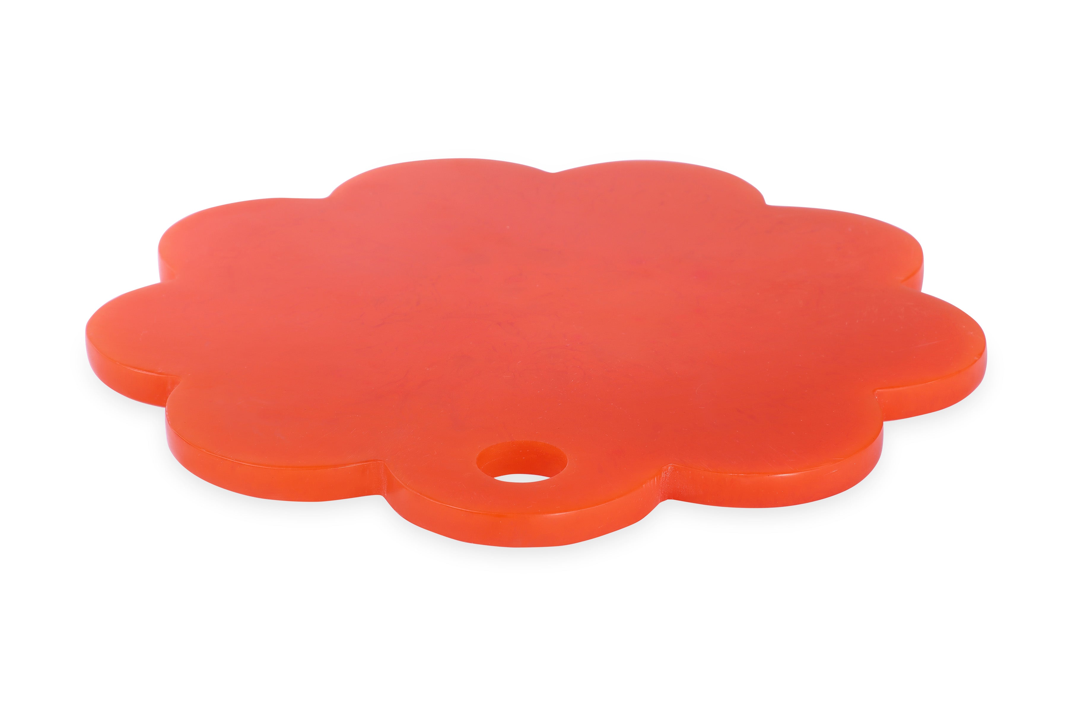 Scallop Resin Cheese Charcuterie Board, Orange - 9 Inches
