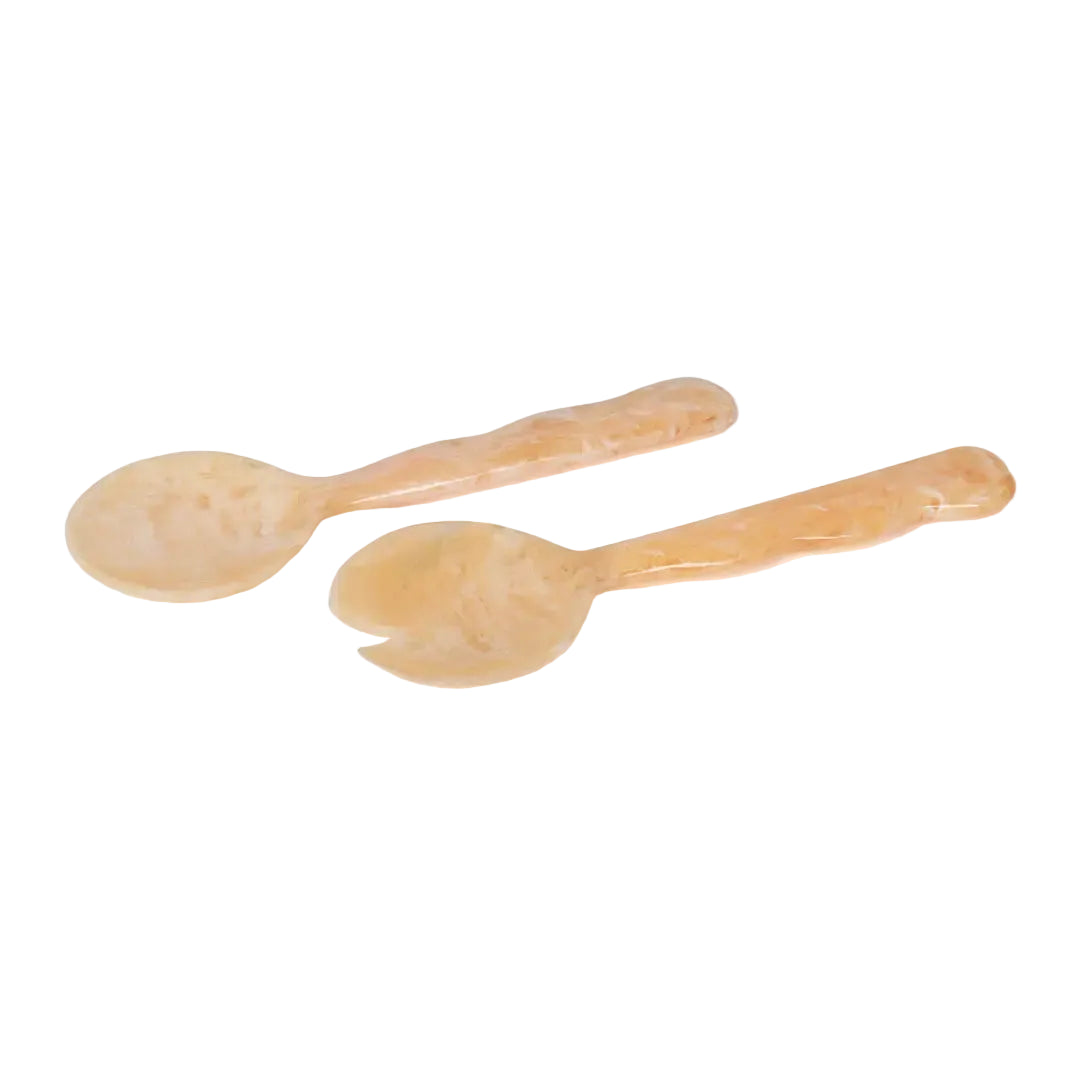 Resin Salad Server-Peach (Set of 2), 12.40 x 3.93 Inches