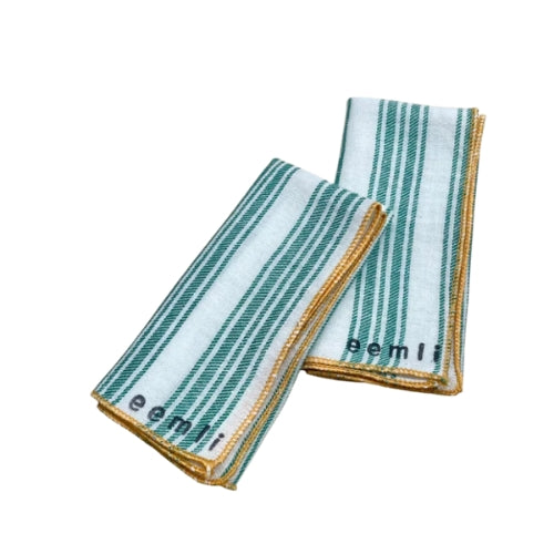 Handloom Cotton Still Fields Kerchief 10x10 Inches (Set of 4)