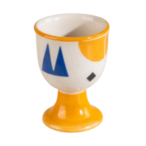 Artisan Ceramic Egg Cup (Set of 2) - Multi , 2x2x3 Inches