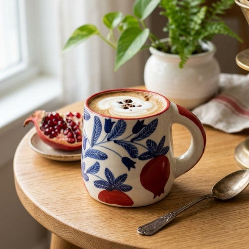 Anaar Coffee Mug- Red , 3.5 X 3 Inches (set of 4)