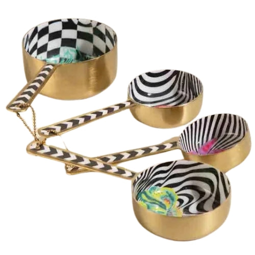 Magic Blooms Steel Measuring Cup Set 4x4x7.5 Inches