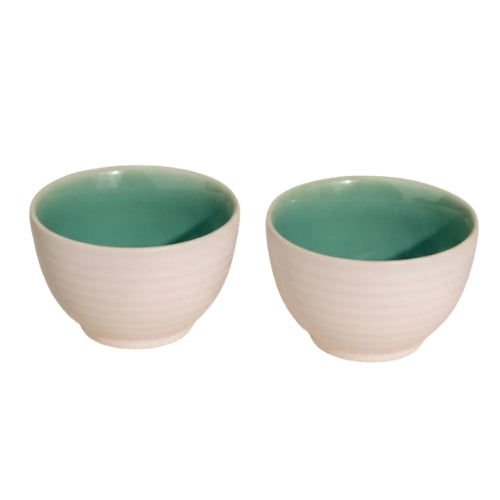 Midori Ceramic Bowl (Set Of 2) - 3.5x3.5x2.25 Inches