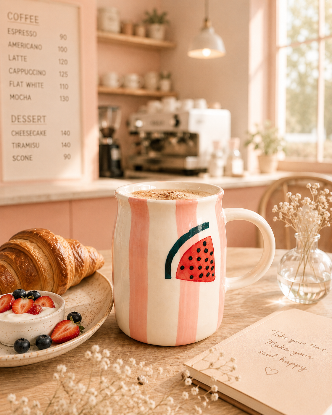 Watermelon Stripe Ceramic Mug