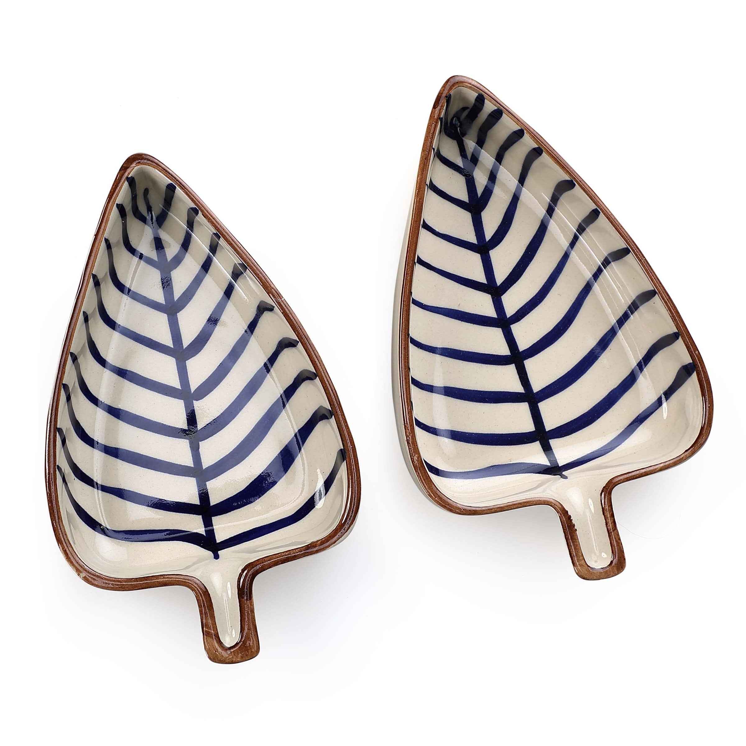 Contemparory Leaf Shapped Pattern Ceramic Platter