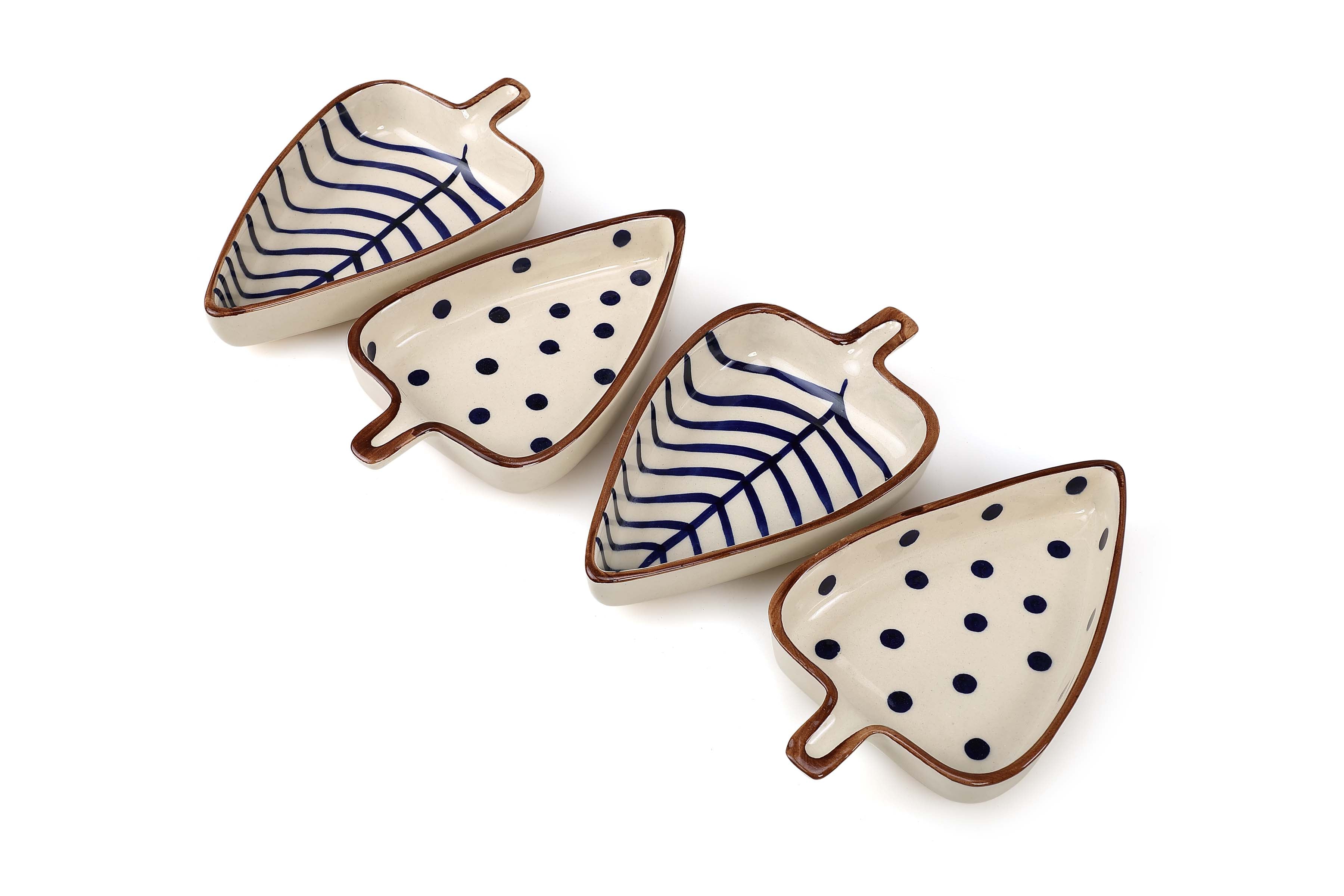 Contemparory Leaf Shapped Pattern Ceramic Platter