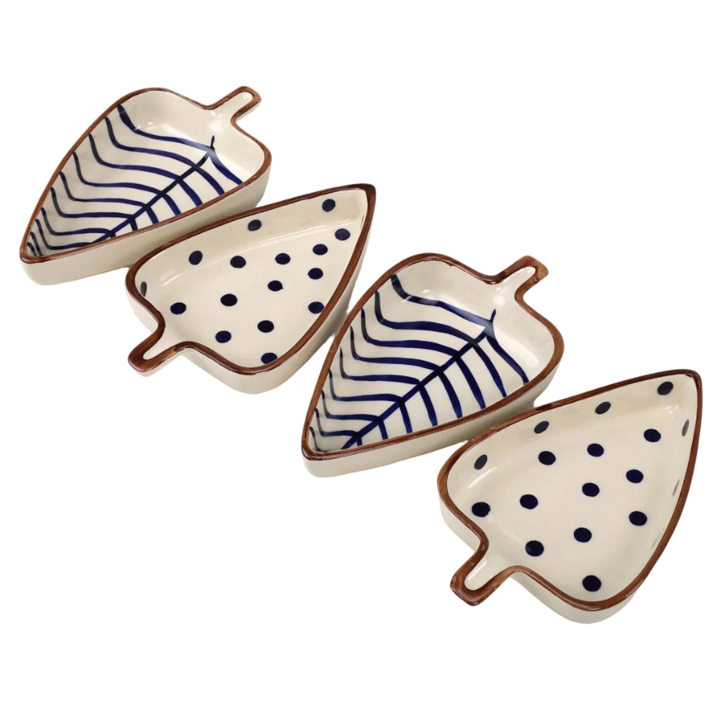 Contemparory Leaf Shapped Pattern Ceramic Platter