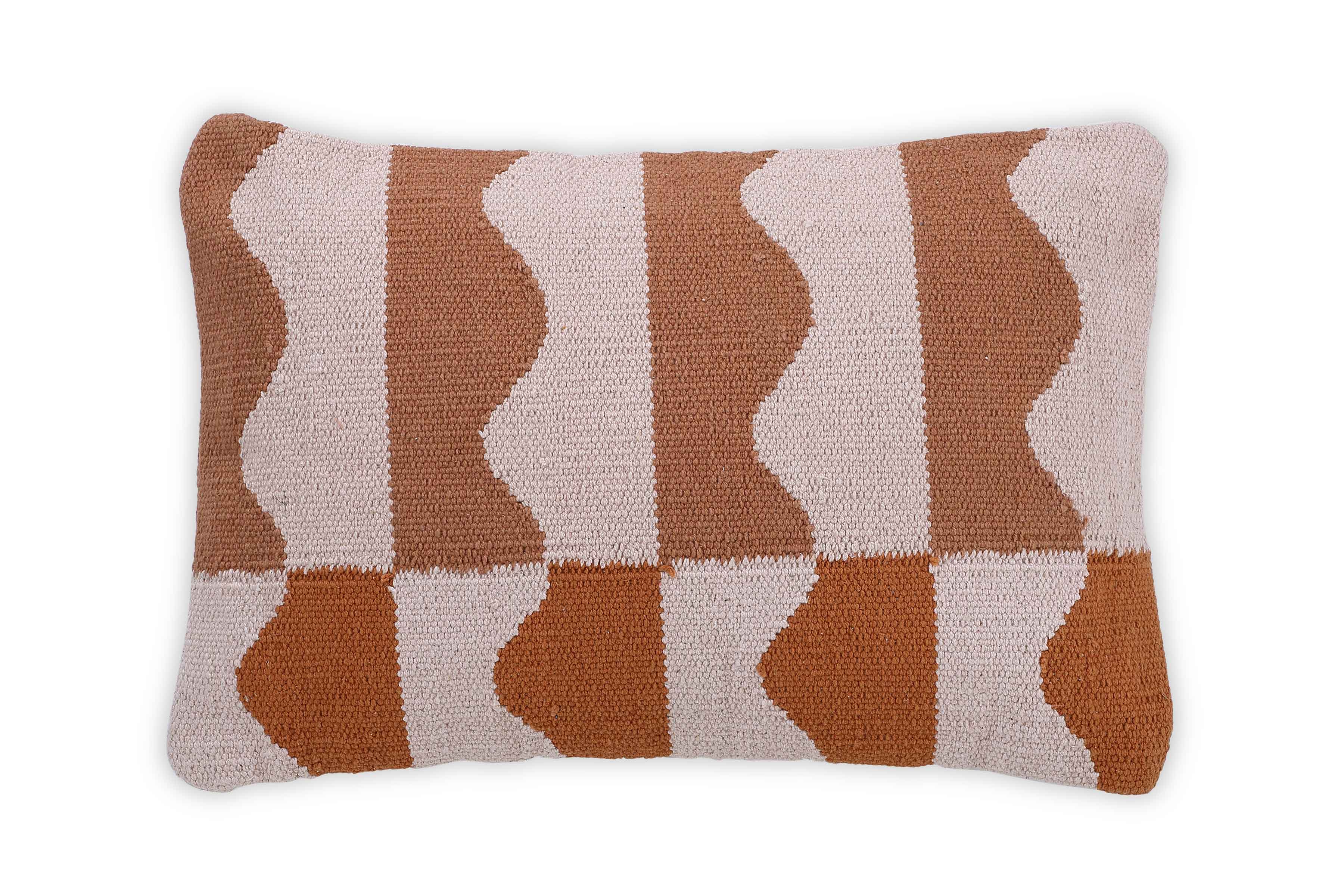 Ocean Lumbar Pillow, Earth - 14x20 Inch