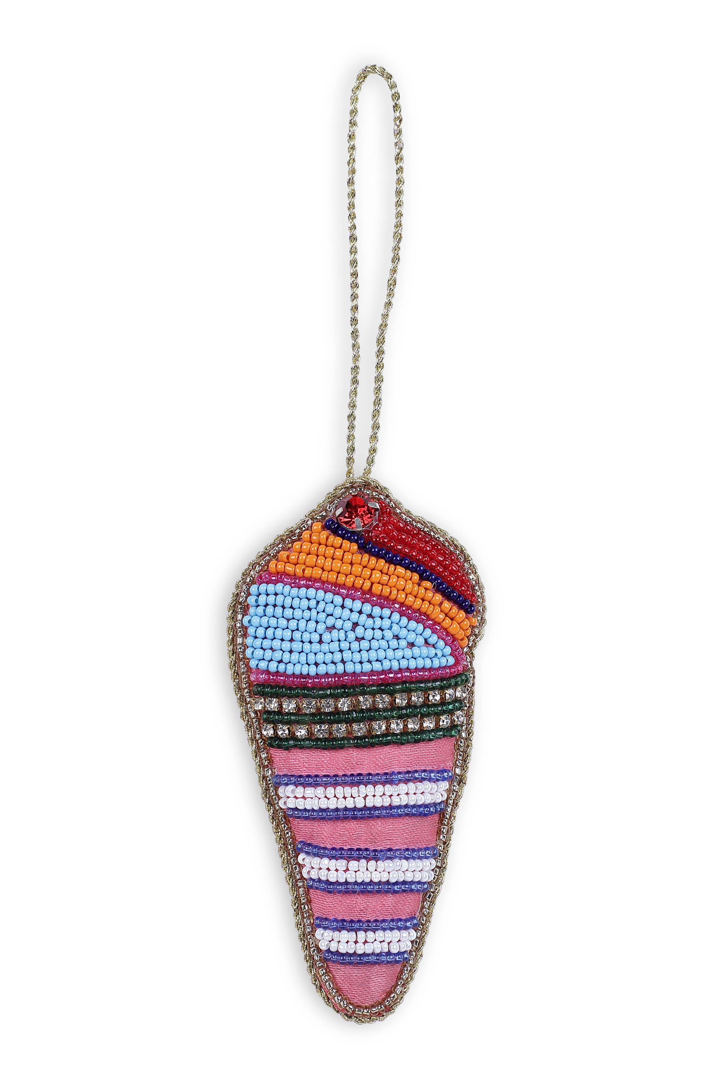 Icecream Holiday Ornament, Multi - 4 Inches (Set of 4)