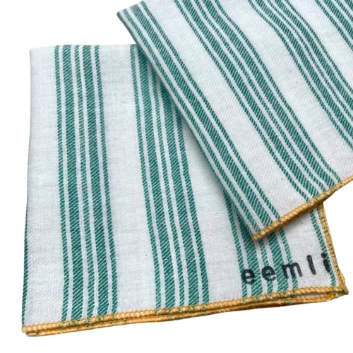 Handloom Cotton Still Fields Kerchief 10x10 Inches (Set of 4)