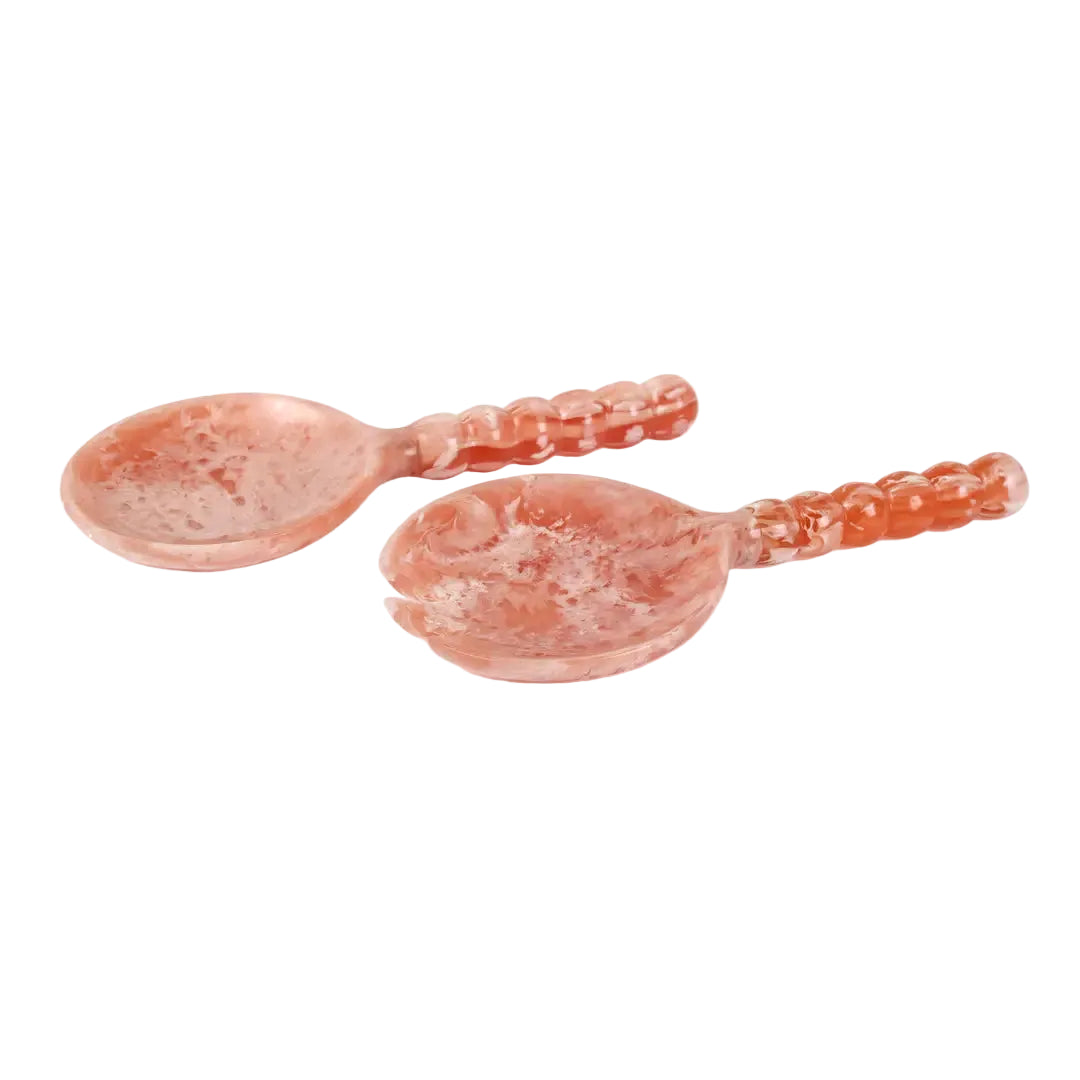 Resin Salad Server-Pink (Set of 2), 4.10 x 8.75 inches