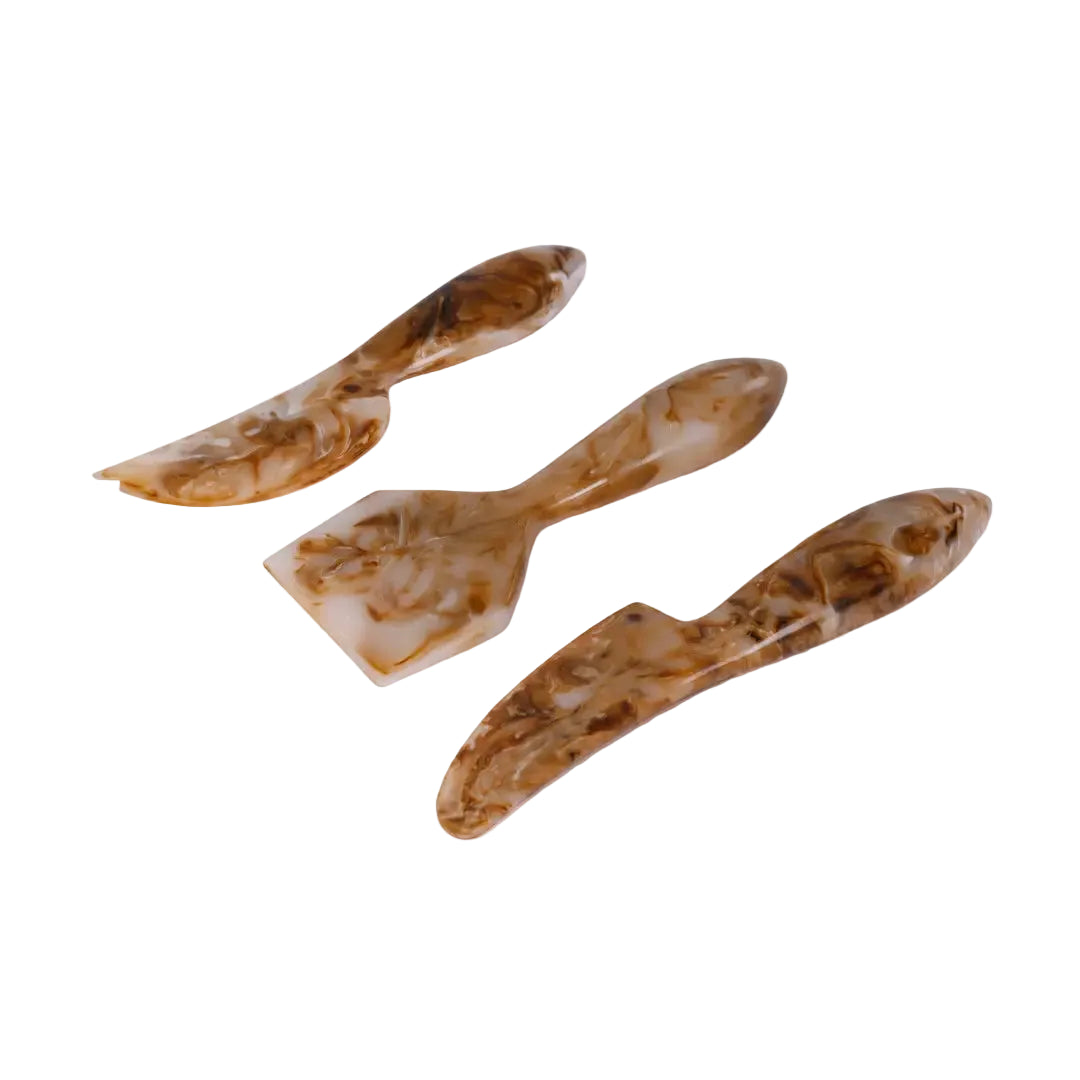 Resin Cheese Knife, Brown (Set of 3) - 6 Inches
