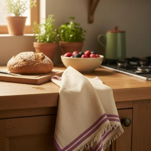 Handloom Cotton Simmer & Soak Tea Towel 17x23.5 Inches