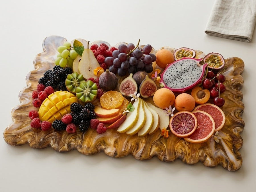 Brown Resin Cheese Board, 14 Inch