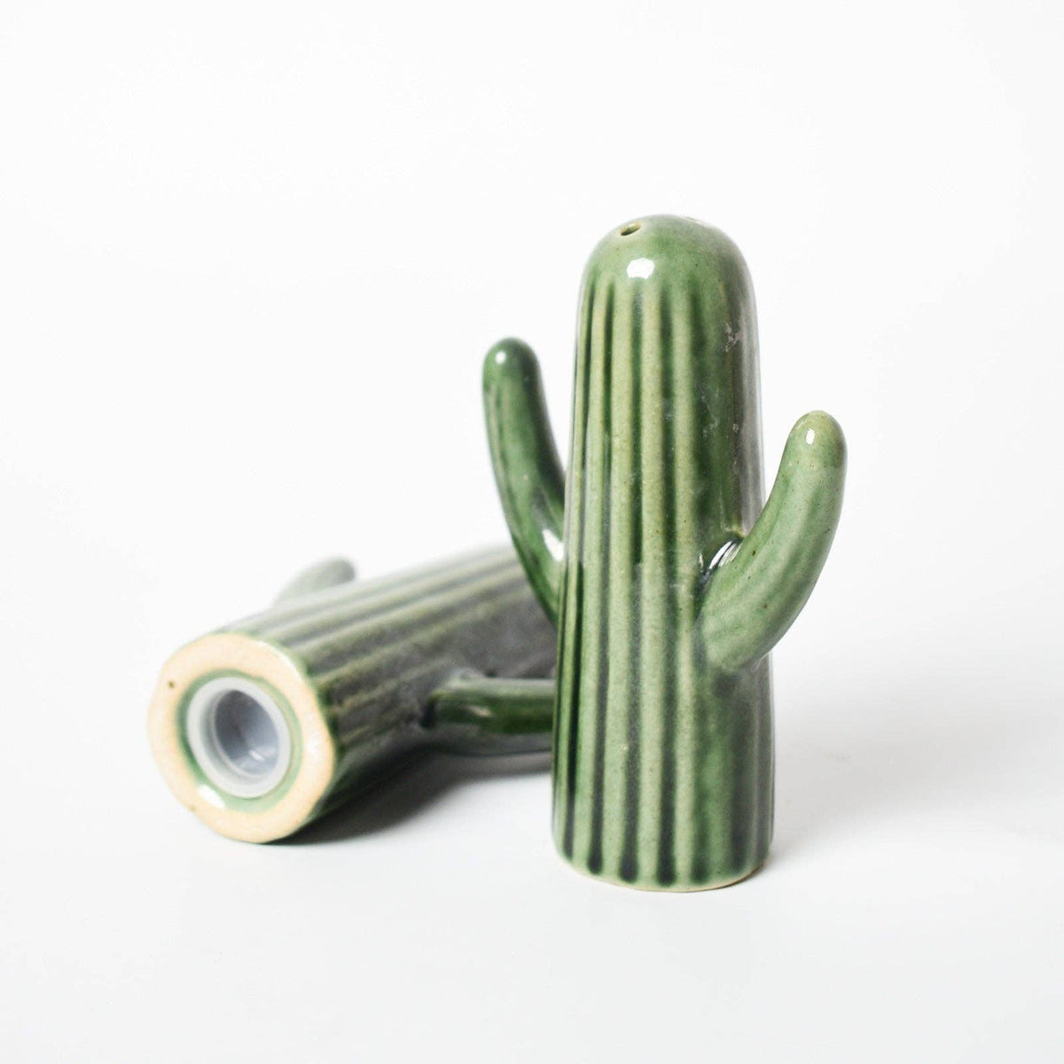 Green Cactus Salt & Pepper Shaker Set | 4 Inch