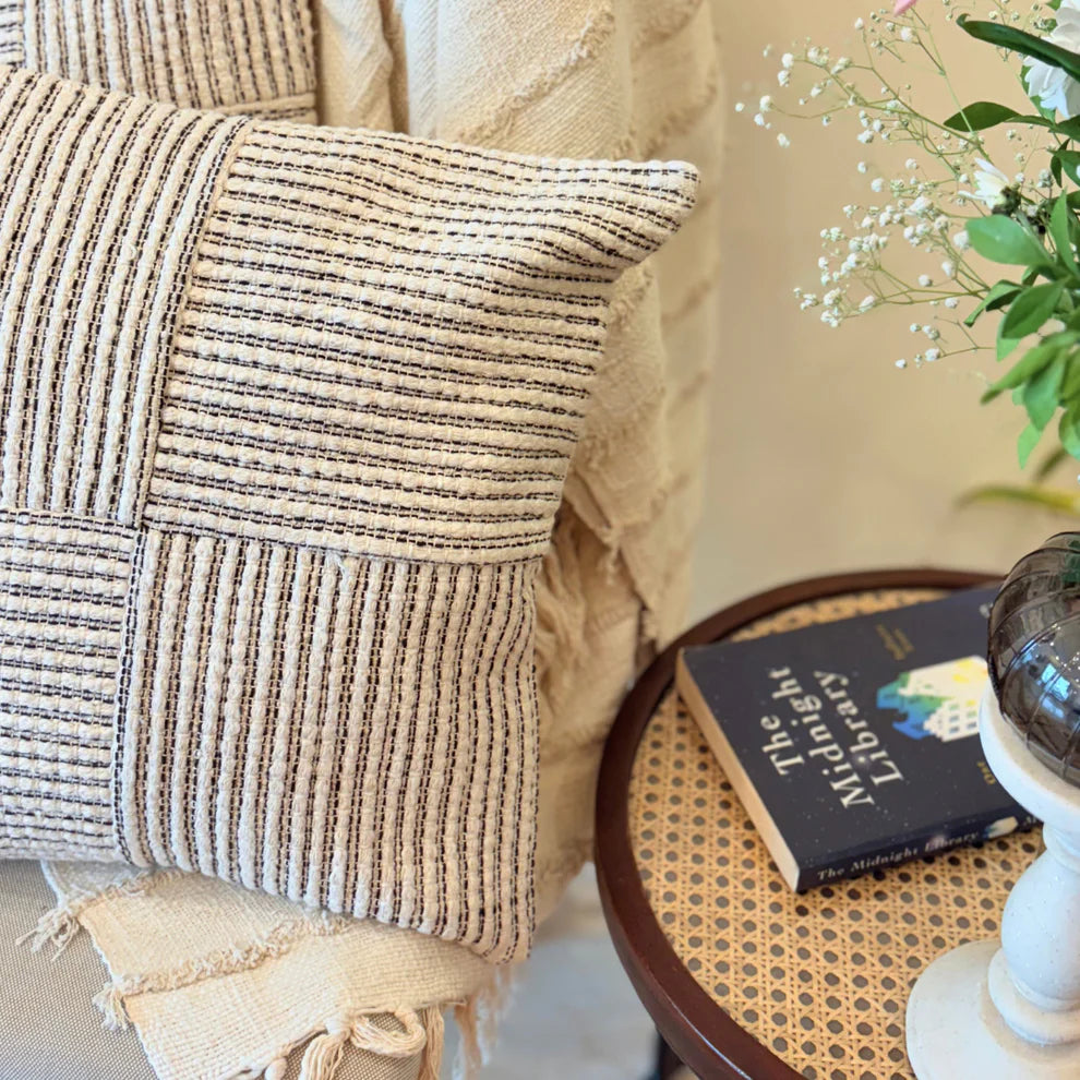 Loom Grid Cushion Cover - 16 x 16 Inches