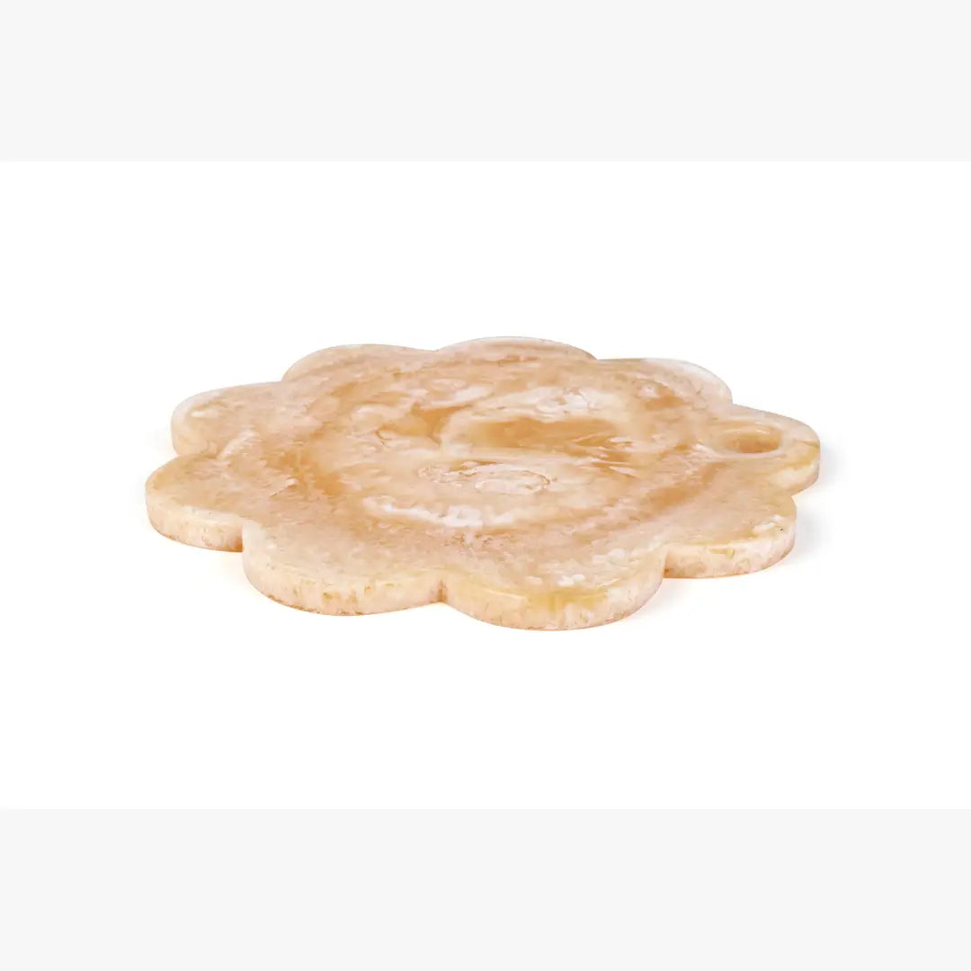 Scallop Resin Cheese Charcuterie Board, Peach - 9 Inches