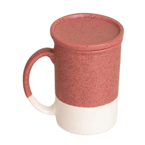 Studio Naturals Red Pepper Lidded Coffee Mug 3x3x3.5 Inches