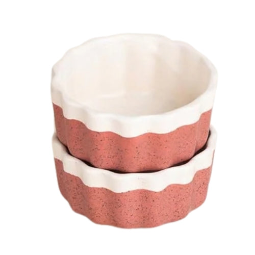 Studio Naturals Red Pepper Ramekin (Set Of 2) 3.7x3.7x1.5 Inches