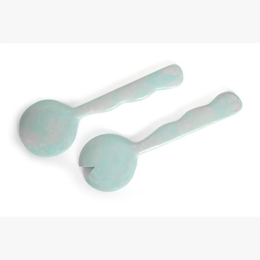 Resin Salad Server- Sky Blue (Set of 2),12.40 x 3.93 Inches