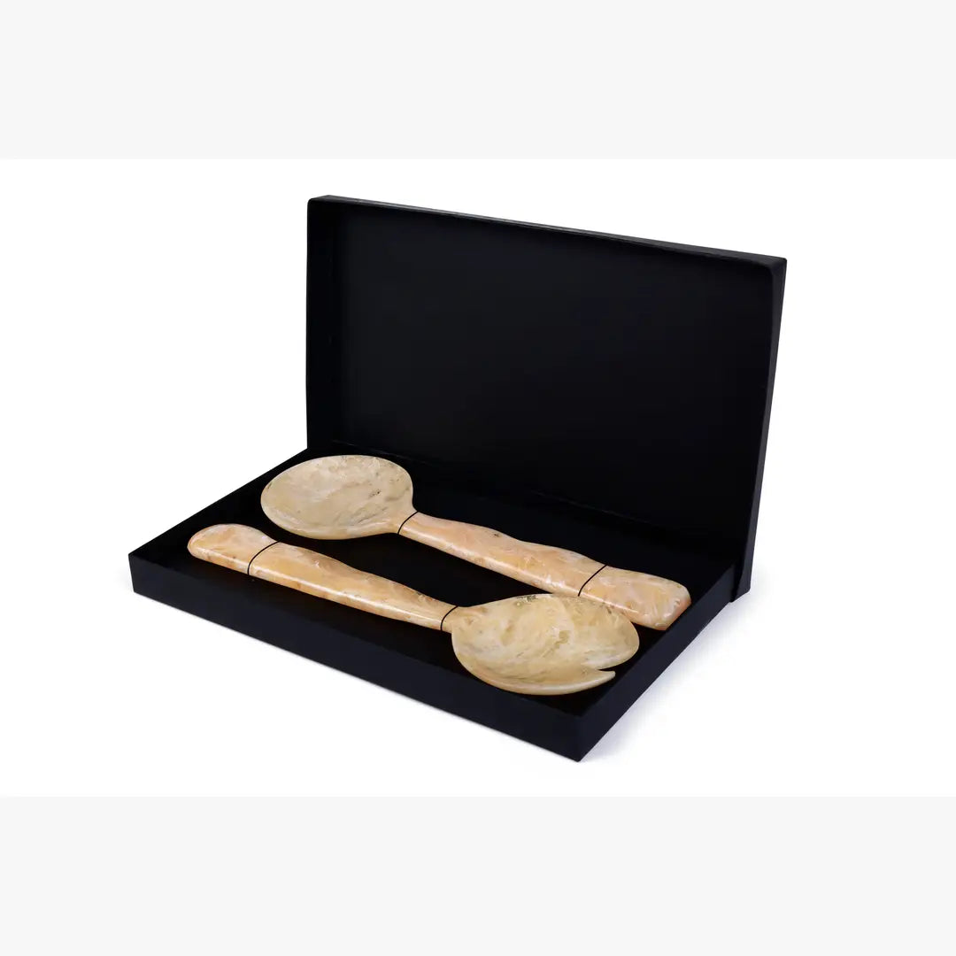 Resin Salad Server-Peach (Set of 2), 12.40 x 3.93 Inches