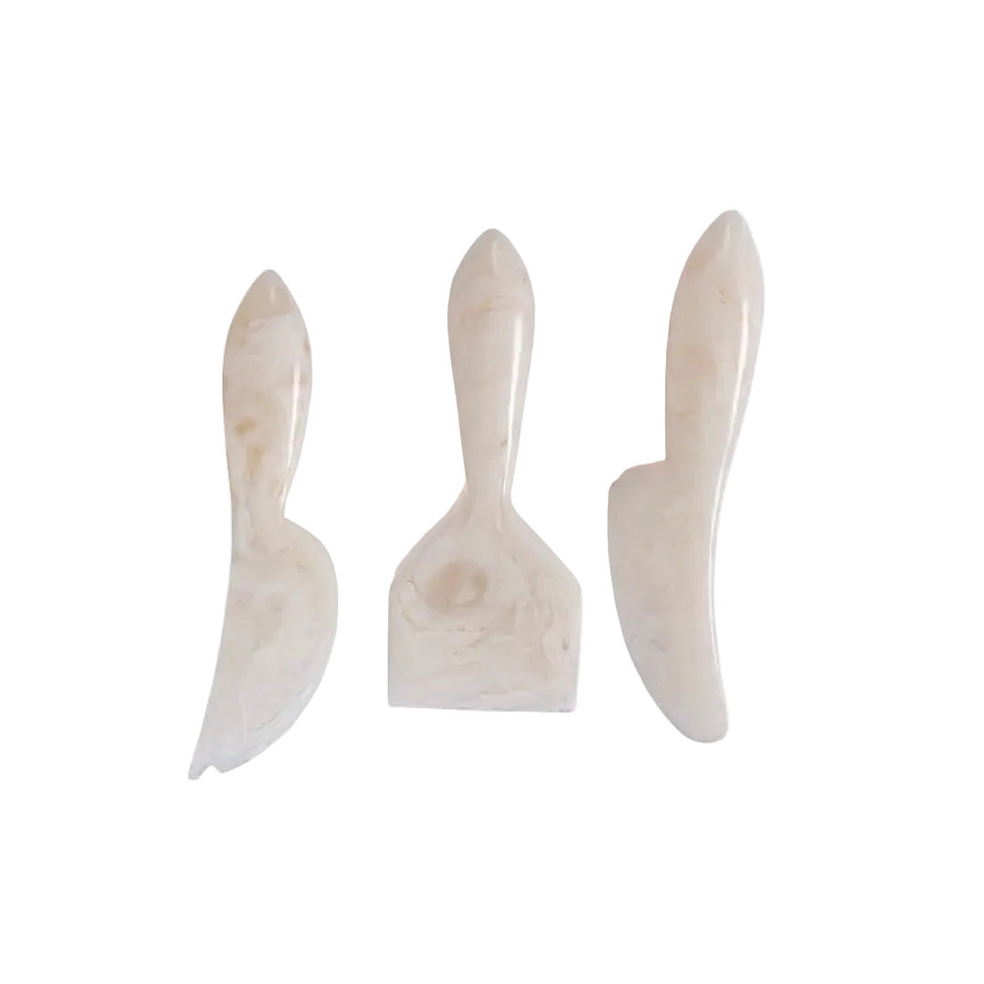 Resin Cheese Knife, Vanilla (Set of 3) - 6 Inches