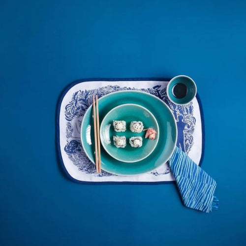 Midori Ceramic Side Plate 7x7x0.5 Inches (Set of 2)