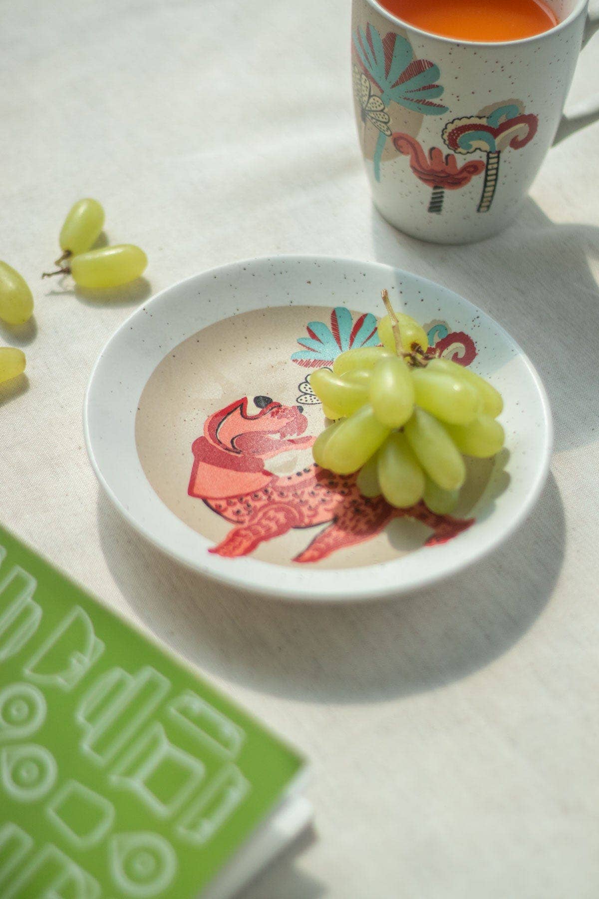 Red Yali Snack Plate | Ceramic | Set of 2