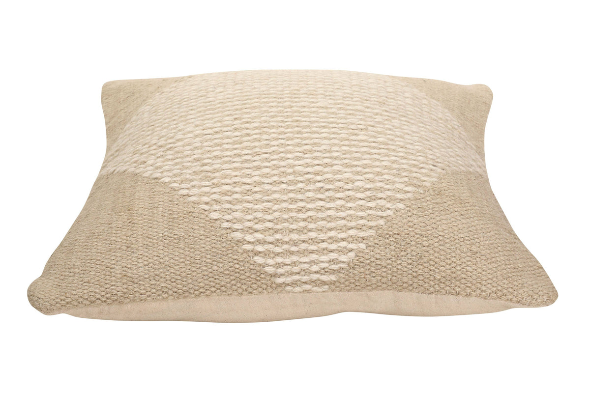 Diagonal Stripe Wool Pillow | Biscotti | Without Filler