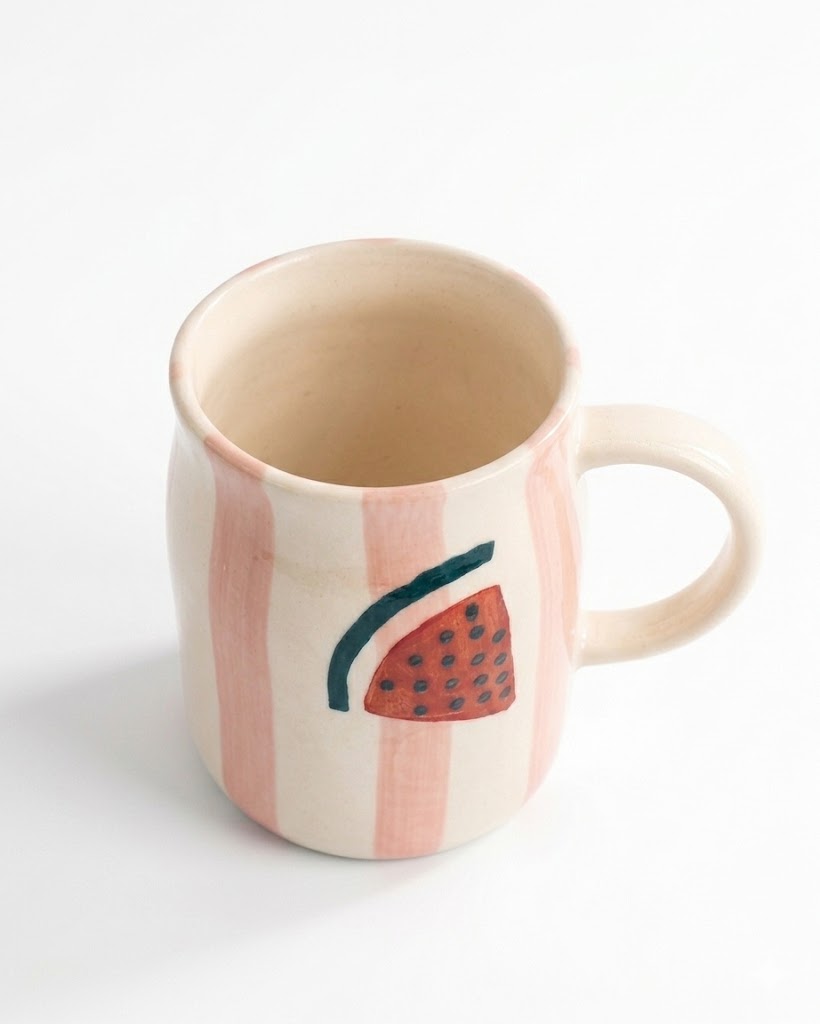 Watermelon Stripe Ceramic Mug