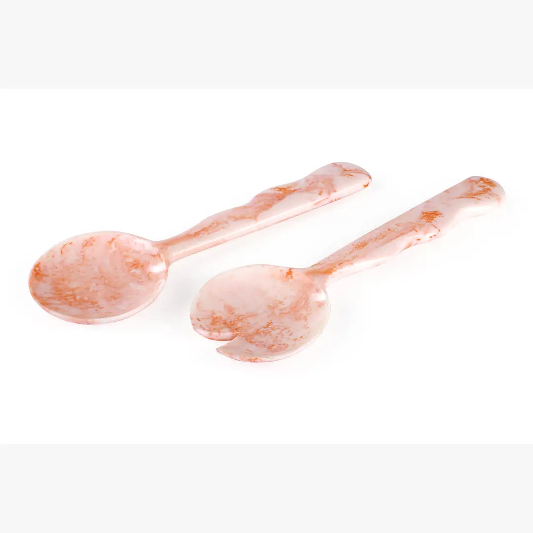 Resin Salad Server- Pink (Set of 2), 12.40 x 3.93 Inches