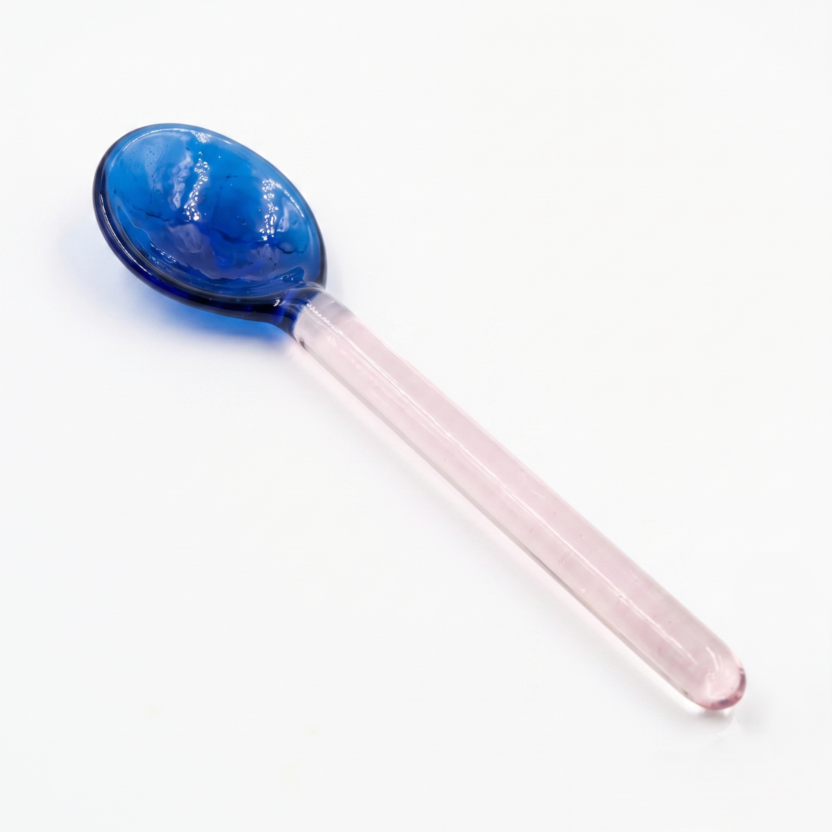 Blue Pink Glass Spoon | Borosilicate Glass - Casa Amarosa