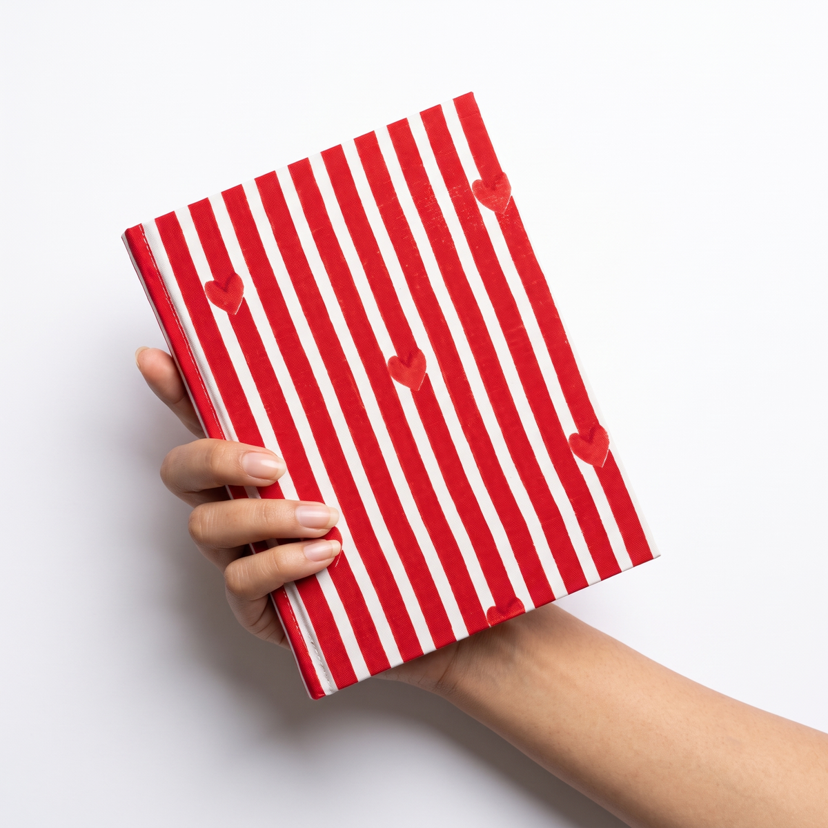 Red Stripe Sustainable Diary Journal Notebook A5 Unruled - Casa Amarosa