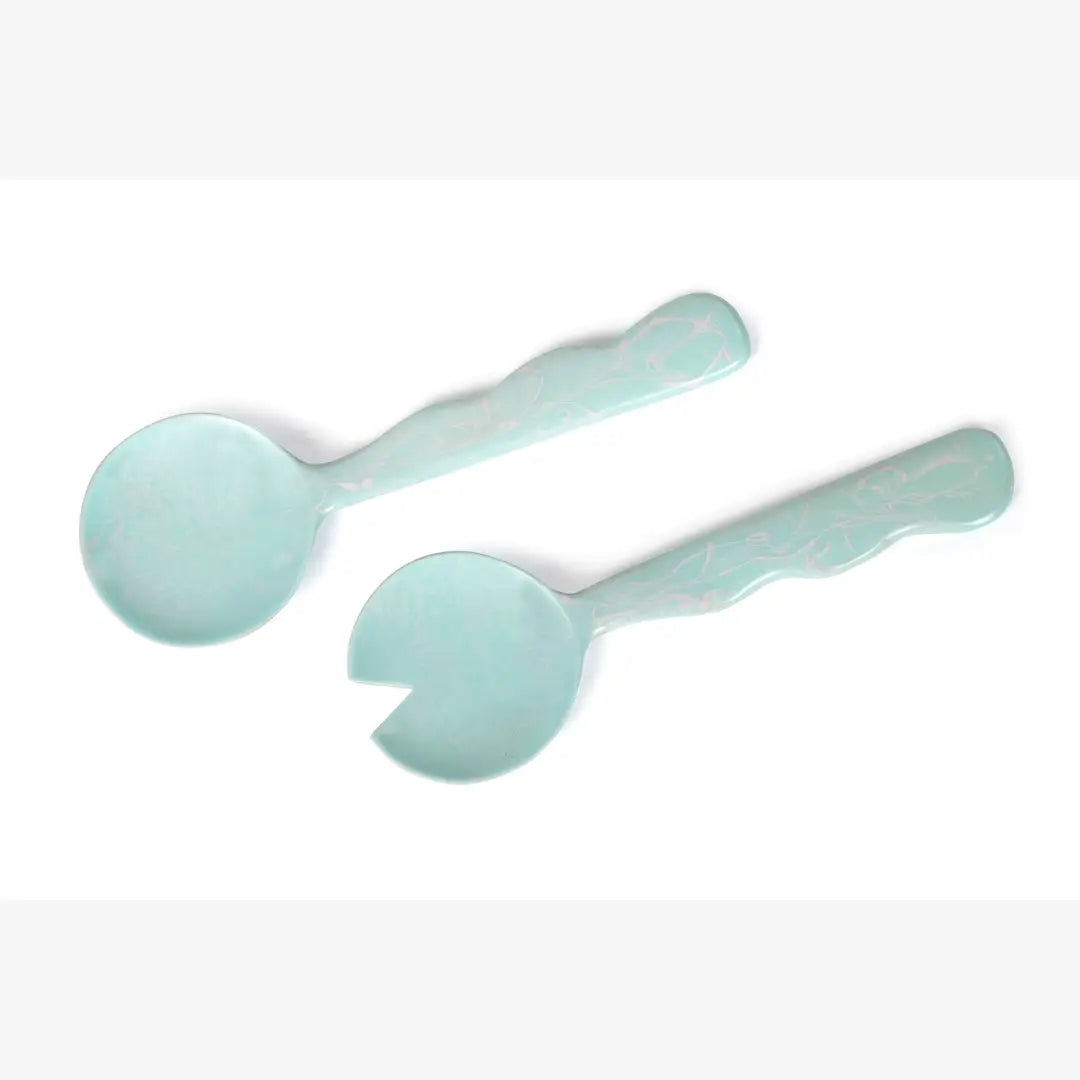 Resin Salad Server- Sky Blue (Set of 2),12.40 x 3.93 Inches