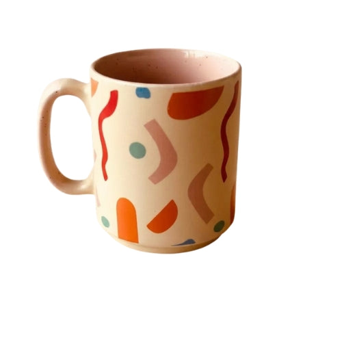 Confetti Ceramic Stoneware Mug 3.2 x 4 Inches (Set of 4)