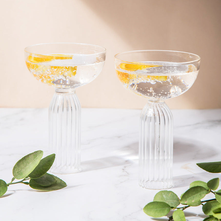 Handcrafted Cocktail Glass, 4 x 5.5 Inches – Set of 4