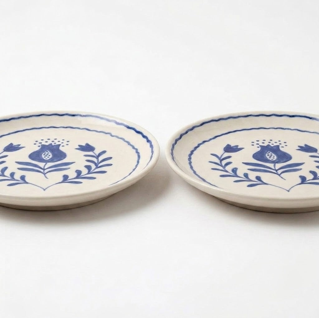 Blue Anaar Snack Plate | 7" (Set of 2)