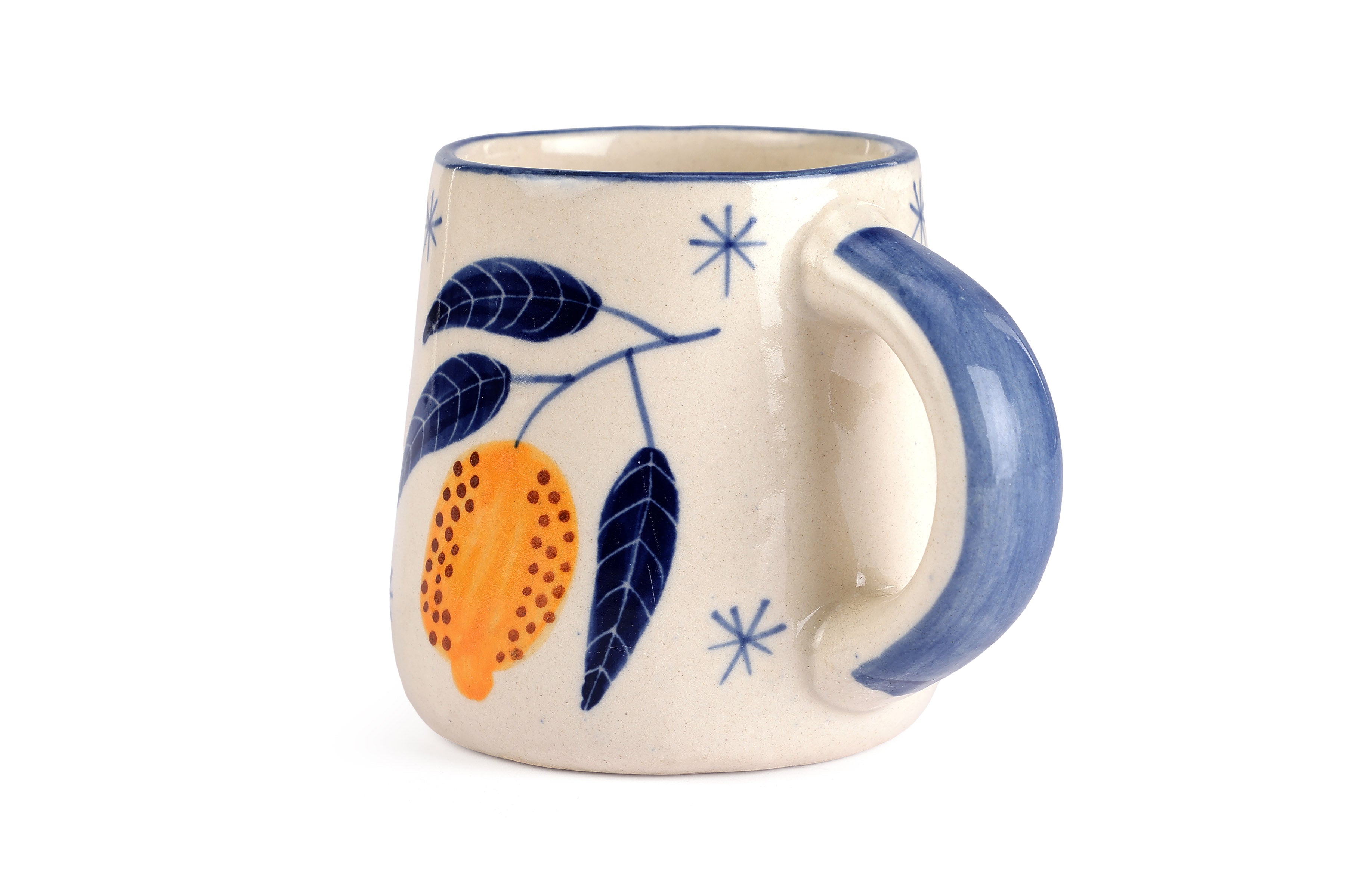 Lemon Coffee Mug- Yellow , 3.5 X 3 Inches (set of 2)