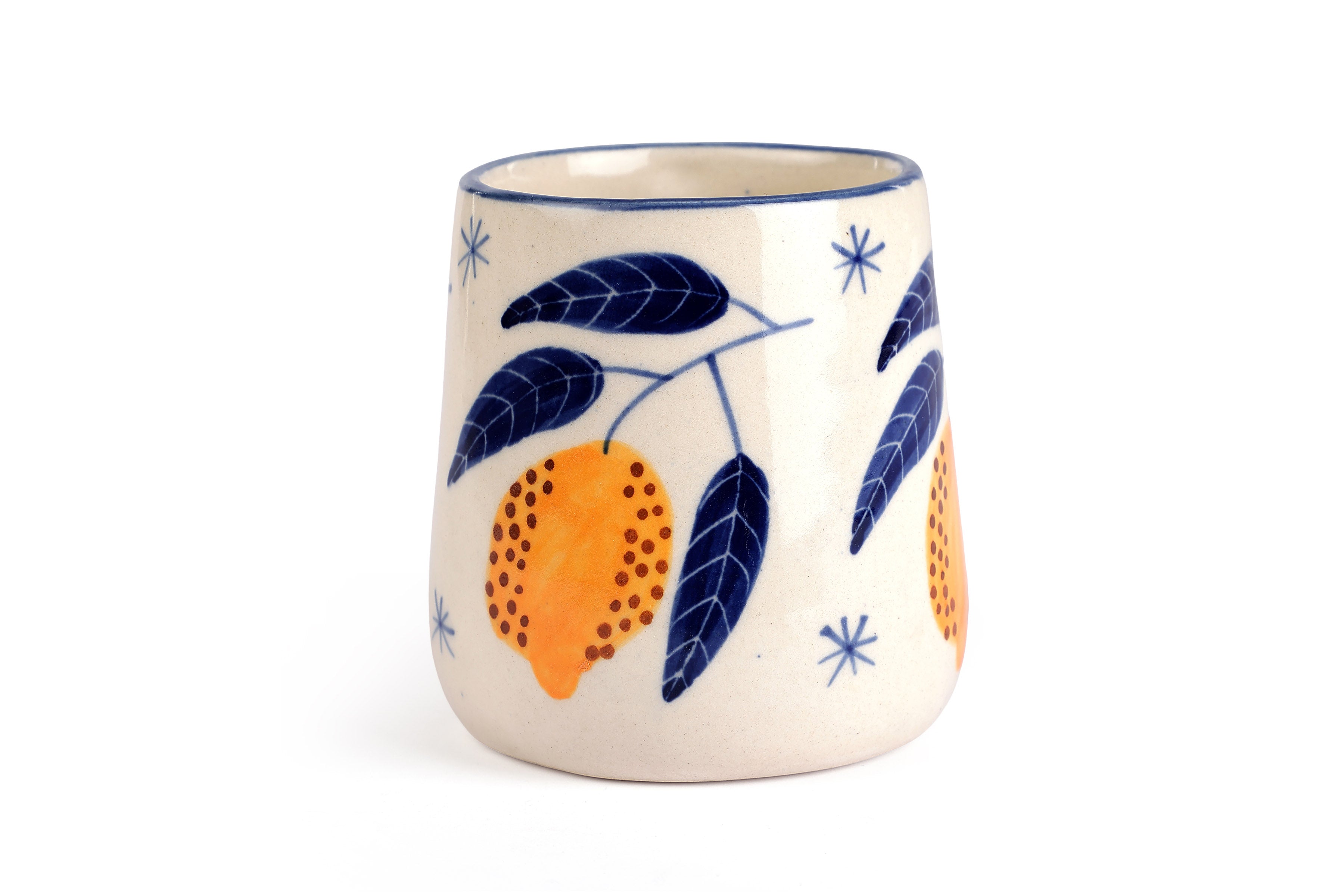 Lemon Coffee Mug- Yellow , 3.5 X 3 Inches (set of 2)