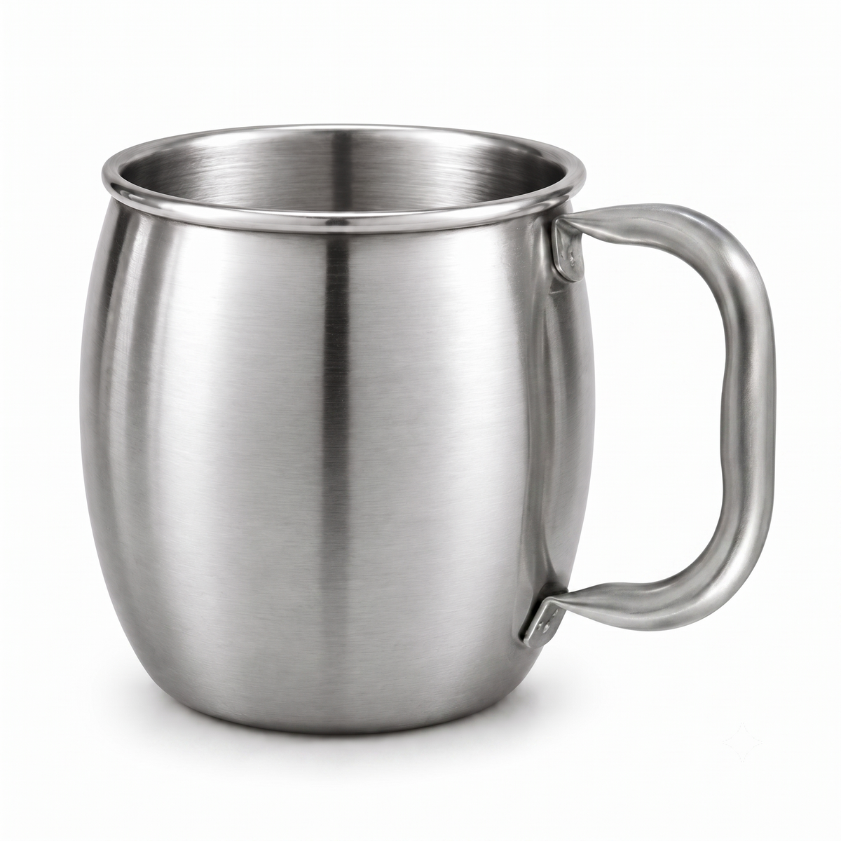 Matte Silver Chug Mug - handmade stainless steel