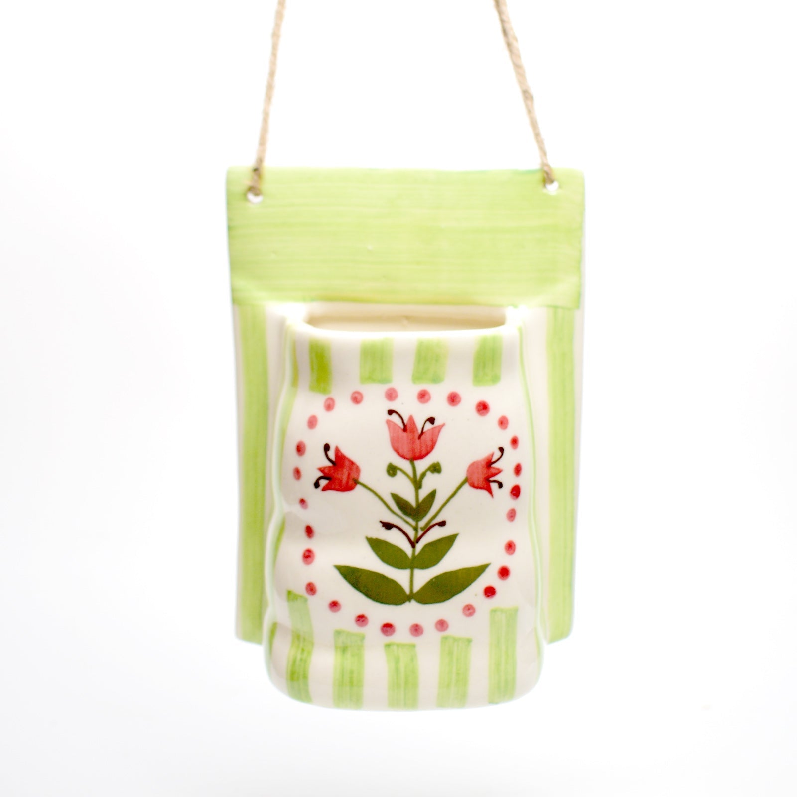 Green Garden Bloom Ceramic Wall Planter