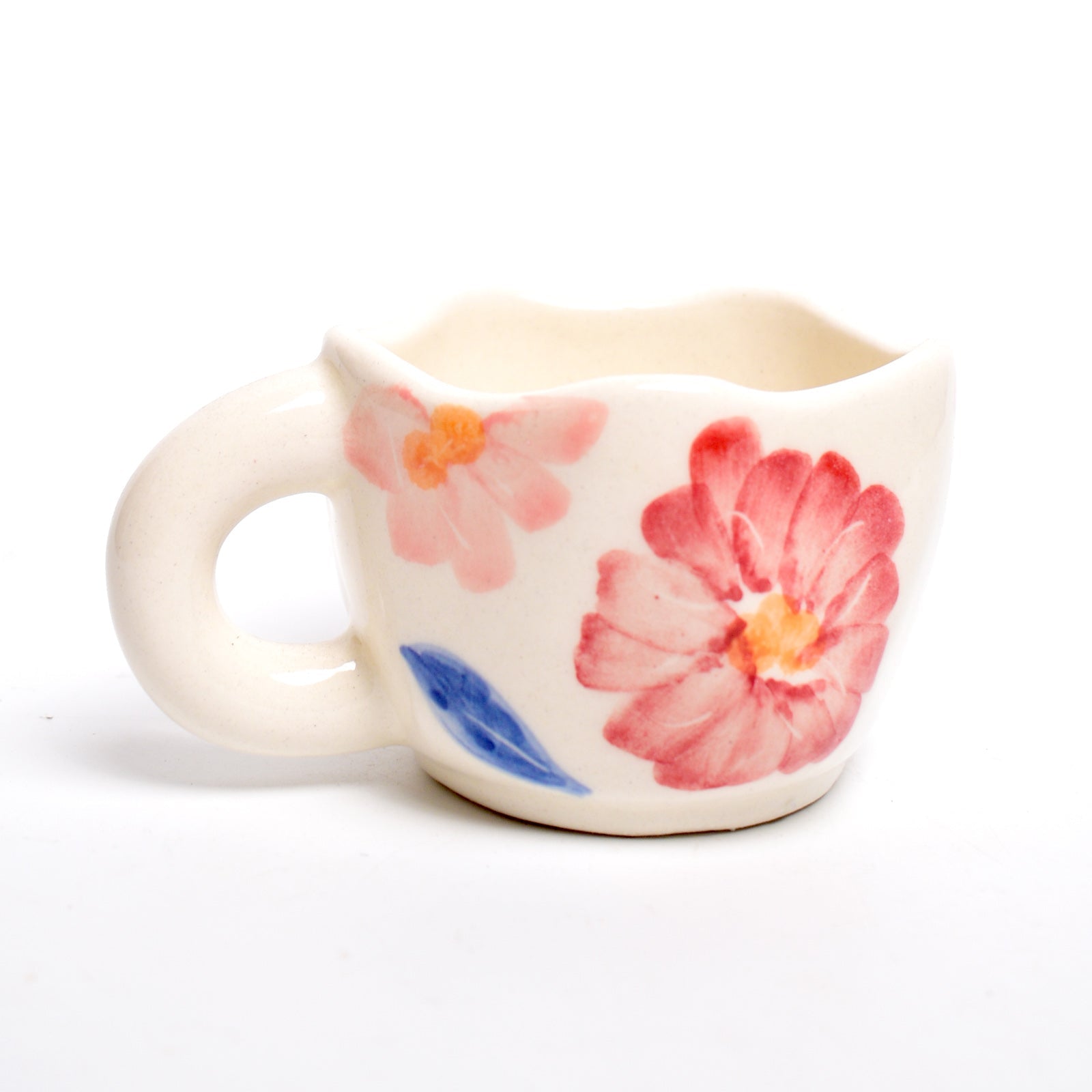 Floral Blossom Hand-Painted Ceramic Mug