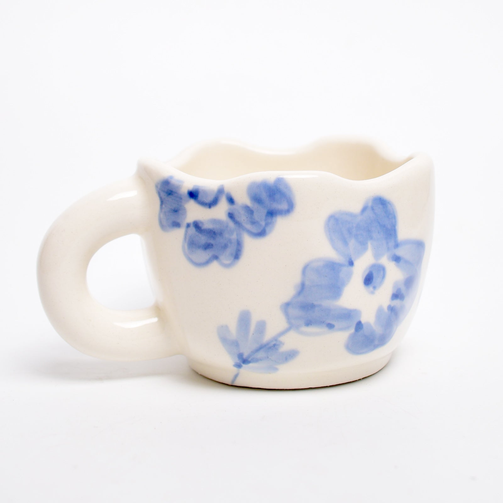 Blue Blossom Hand-Painted Ceramic Mug
