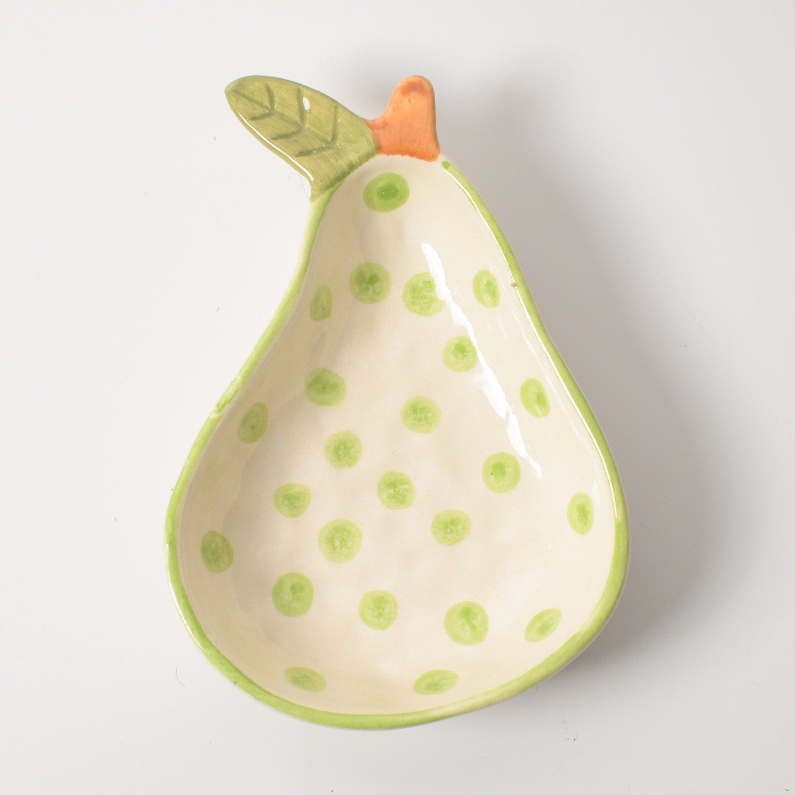 Pear Polka Handmade Serving Bowl 5.5x0.5 Inches (Set of 2)