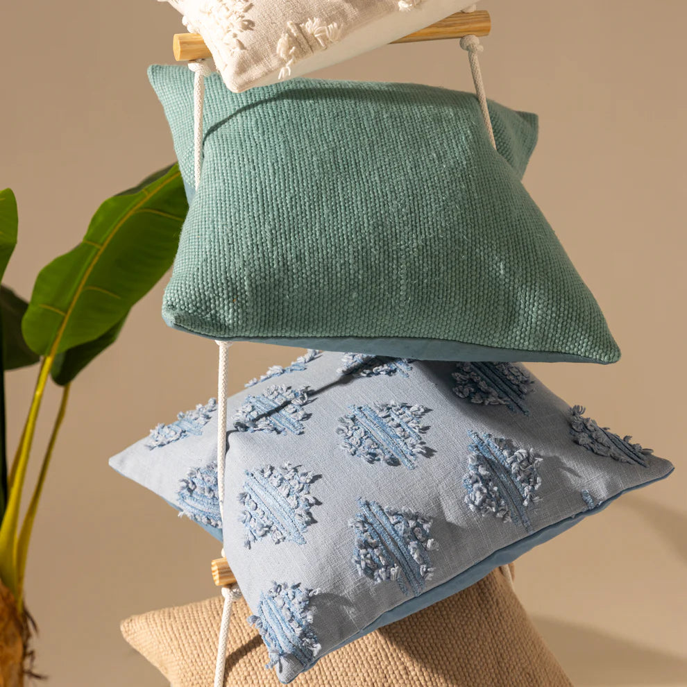 Casablanca Slate Blue Texture Cushion Cover - 16 x 16 inches