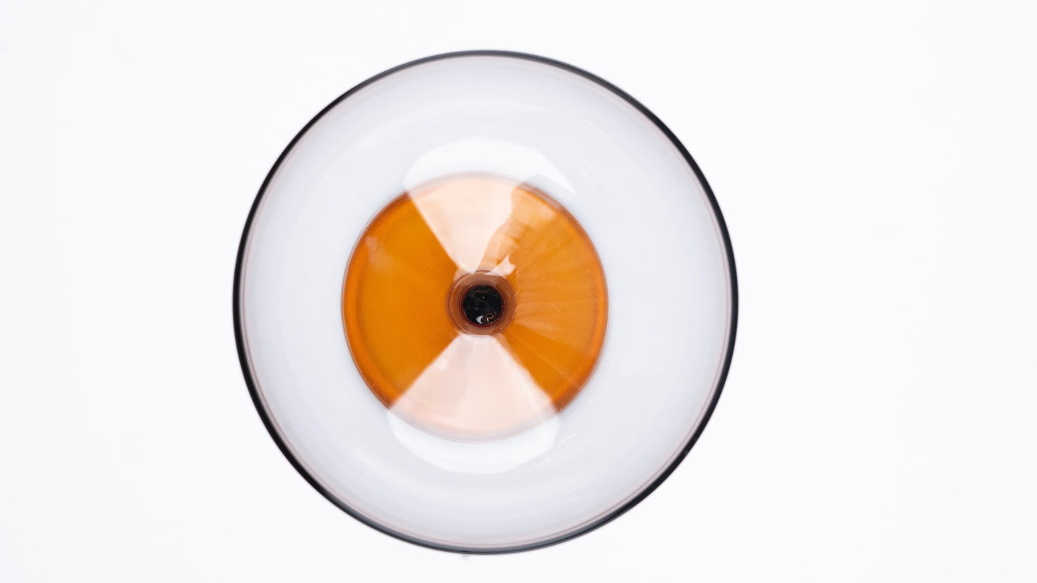 Amber Stemmed Cocktail Glass , 6.3 x 4.3 Inches (Set of 4)