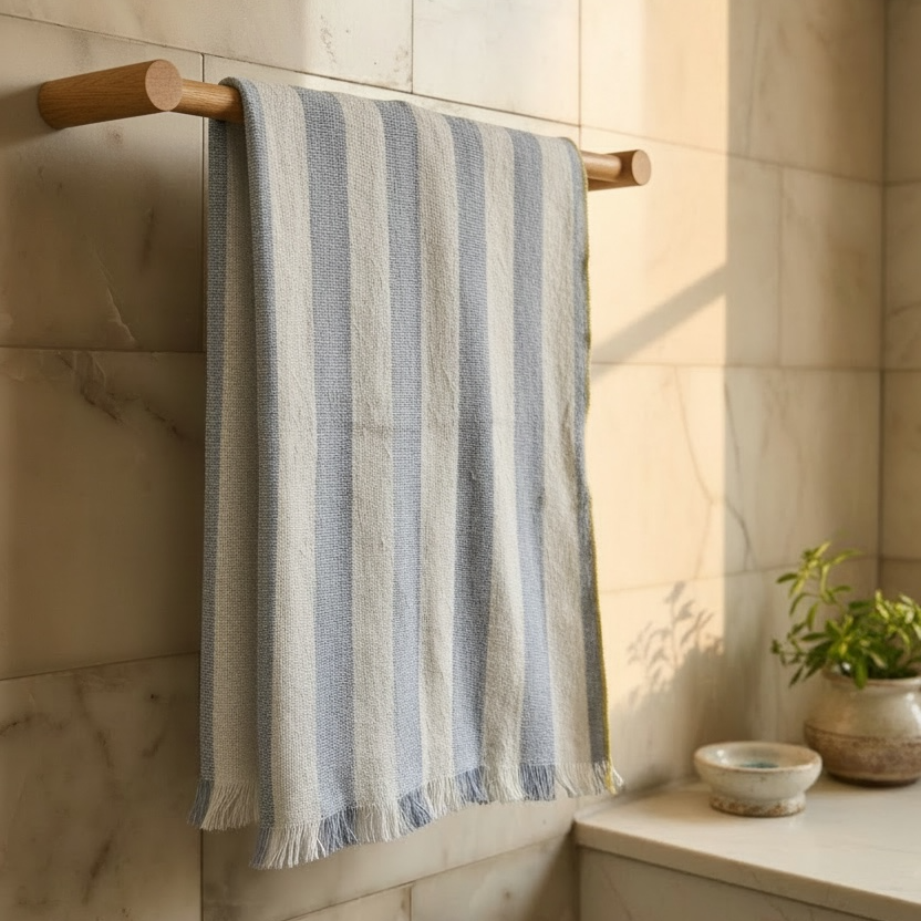 Handloom Cotton Fresh Fella Hand Towel 18x26 Inches